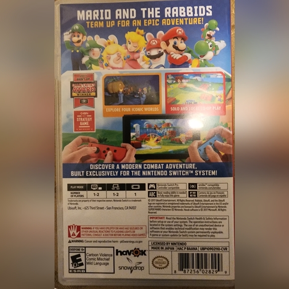 Nintendo Switch Mario + Rabbids Kingdom Battle Game - Picture 2 of 3